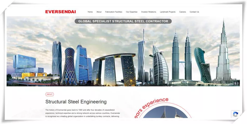 Eversendai Engineering steel structure fabrication facility UAE